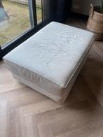 Lederen hocker Kenia taupe milano - zo goed als nieuw!, Huis en Inrichting, Banken | Voetenbanken en Poefen, Ophalen, 50 tot 75 cm