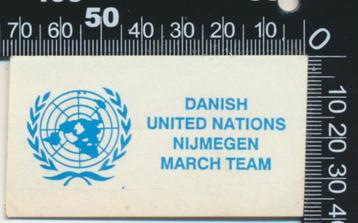 Sticker: Nijmeegse Vierdaagse - Danish United Nations beschikbaar voor biedingen