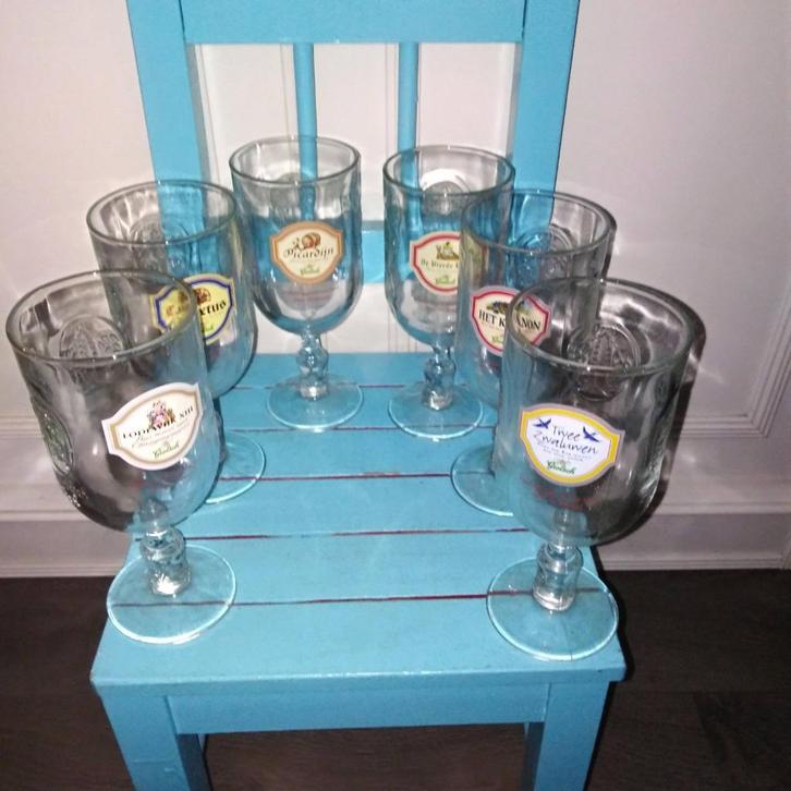 Grolsch bierglazen 100-jarig bestaan van de beugelfles 6x, Verzamelen, Biermerken, Gebruikt, Glas of Glazen, Grolsch, Ophalen