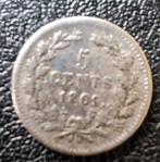 Zilveren 5 Cent 1863 - Willem III, Koning Willem III, Zilver, Ophalen of Verzenden, Losse munt