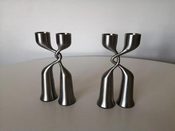 Vintage design Tango kandelaar Menu, RVS, Mikaela Dörfel beschikbaar voor biedingen