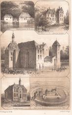 Watermolen Ruurlo Huis Vorden Huis Ruurlo Nettelhorst litho, Antiek en Kunst, Kunst | Etsen en Gravures, Ophalen of Verzenden