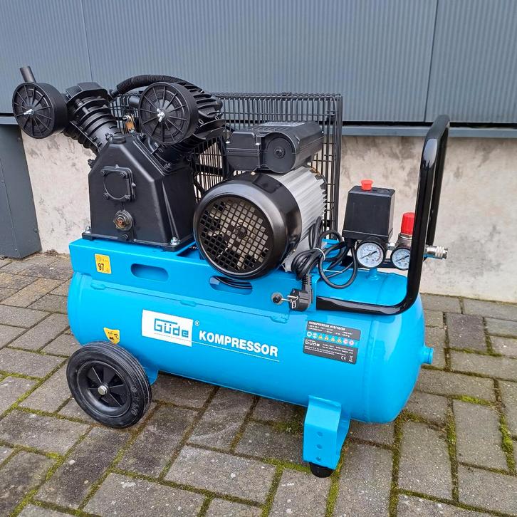 Gude 415/10/50 stille 2 cilinder compressor 50 liter ketel!, Auto diversen, Autogereedschap, Nieuw, Ophalen