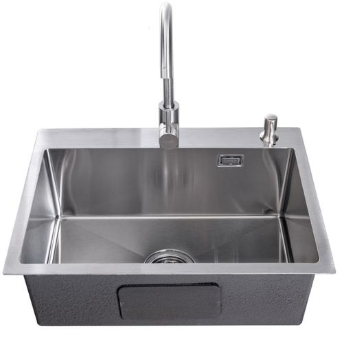 Spoelbak met kraan | 59x44x20cm | Wasbak | Gootsteen, Huis en Inrichting, Keuken | Keukenelementen, Nieuw, Minder dan 100 cm, 50 tot 100 cm