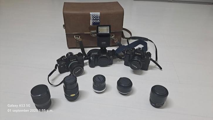 Canon uitrusting., Audio, Tv en Foto, Fotocamera's Analoog, Zo goed als nieuw, Spiegelreflex, Canon, Ophalen of Verzenden