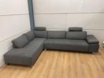 Mooie luxe grijze hoekbank met hoofdsteunen H&H - GEREINIGD!, Ophalen, Comfort, Hoekbank, 300 cm of meer