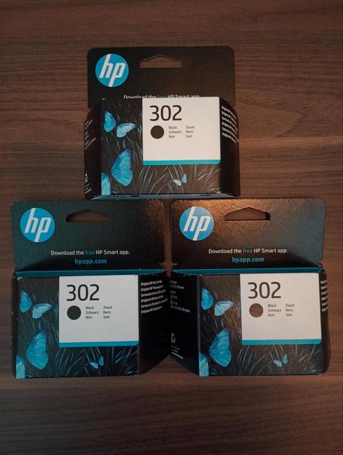 3 stuks HP 302 originele zwarte inktcartridges, Computers en Software, Printerbenodigdheden, Nieuw, Cartridge, Ophalen of Verzenden