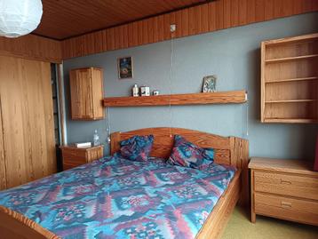 Massief houten 2p bed met verstelbare auping spiraalbodem beschikbaar voor biedingen