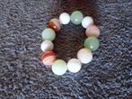 Armband met grote Agaat, Onyx en Jade Ballen, Ophalen of Verzenden, Zo goed als nieuw, Overige materialen