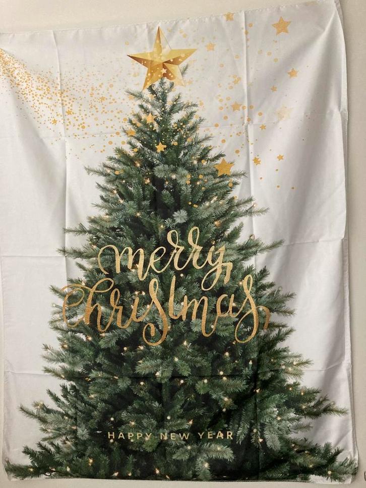 Partij kerstboom Merry Christmas print doek kerstversiering, Hobby en Vrije tijd, Feestartikelen, Nieuw, Versiering, Kerst of Sinterklaas