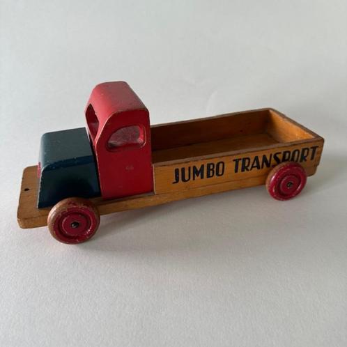 houten Jumbo transport wagen speelgoed jaren 50 vintage, Antiek en Kunst, Antiek | Speelgoed, Ophalen of Verzenden