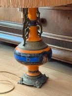 Oranje Porseleinen Lamp, Engels 1920, Ophalen