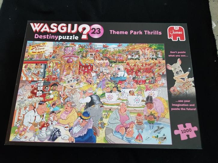 puzzel Wasgij Destiny 23 spektakel in het pretpark 1000, Hobby en Vrije tijd, Denksport en Puzzels, Zo goed als nieuw, Legpuzzel