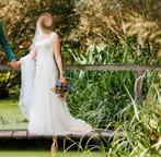 Kanten trouwjurk, Ophalen, Trouwjurk, Zo goed als nieuw, Wit