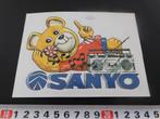 sticker SANYO strip beer radio cassette transistor muziek, Ophalen, Zo goed als nieuw, Bedrijf of Vereniging