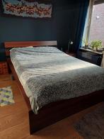 Elektrisch bed, Huis en Inrichting, Slaapkamer | Bedden, Gebruikt, Bruin, 140 cm, Hout