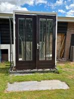 Tuindeuren met kozijn 193.5 breed 248 hoog, Doe-het-zelf en Verbouw, Deurkozijn, Zo goed als nieuw, Hout, Ophalen
