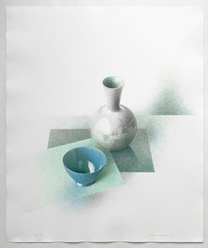 OLAV CLEOFAS VAN OVERBEEK LITHO VAAS & KOMMETJE #21/275 1993, Antiek en Kunst, Kunst | Litho's en Zeefdrukken, Ophalen