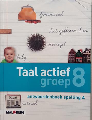 Taal actief -  Antwoordenboek spelling 8A beschikbaar voor biedingen