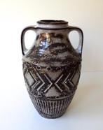 Keramiek vaas twee oren grijs bruin motieven Germany 2816-g, Antiek en Kunst, Antiek | Keramiek en Aardewerk, Ophalen of Verzenden