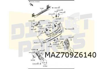 Mazda 2 (4/15-2/20) achterbumper (bij PDC) (te spuiten) Orig beschikbaar voor biedingen