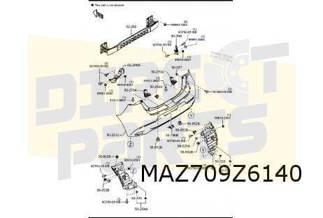 Mazda 2 (4/15-2/20) achterbumper (bij PDC) (te spuiten) Orig, Auto-onderdelen, Carrosserie en Plaatwerk, Bumper, Mazda, Achter