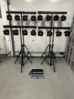 4 x Showtec Showbar 4 in flightcase, statieven en controller, Ophalen, Gebruikt, Licht, Kleur