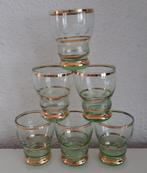 🍹 6 vintage groene  shotglaasjes shot glaasjes glas glazen, Antiek en Kunst, Antiek | Glas en Kristal, Ophalen of Verzenden