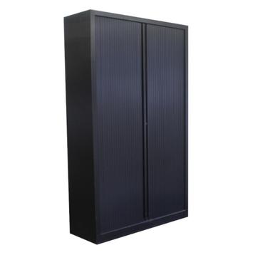 Tweedehands Markant Roldeurkast Zwart B-Keus H198xB120xD42 beschikbaar voor biedingen