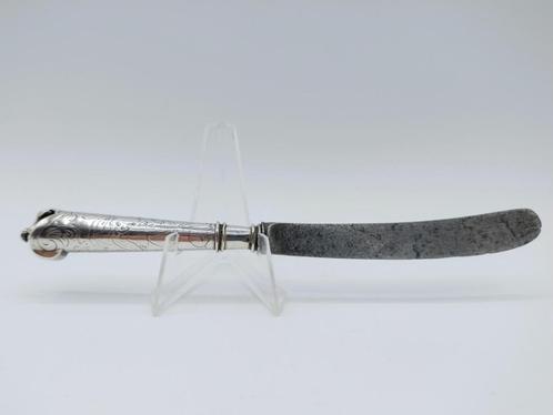 Zilveren mesheft met stalen lemmet, D. Hoep, Hoorn, 1769, Antiek en Kunst, Antiek | Goud en Zilver, Zilver, Verzenden
