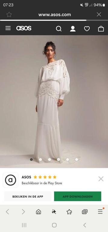 Asos Trouwjurk Maat XS beschikbaar voor biedingen