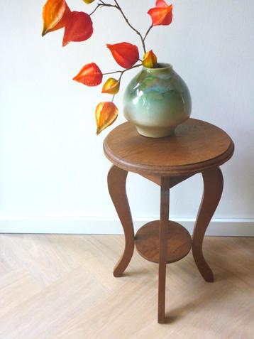Antiek Plantentafeltje Art Deco Eikenhout beschikbaar voor biedingen