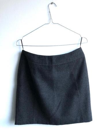 H&M donkergrijze rok wol blend - S beschikbaar voor biedingen