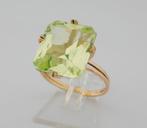 18 karaat Gouden Ring Damesring Groene edelsteen Peridoot
