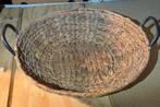 Rieten schaal/mand met handvatten, Mand, Rond, Ophalen of Verzenden, Zo goed als nieuw