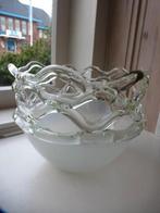Schaal glas ~ decoratieve glazen schaal ~ kunst ~fruitschaal, Schaal, Ophalen of Verzenden, Ovaal, Glas