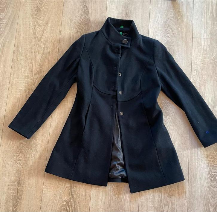 Benetton Jas - Italiaanse Maat 44 - Perfecte Staat!, Kleding | Dames, Jassen | Zomer, Zo goed als nieuw, Maat 38/40 (M), Zwart