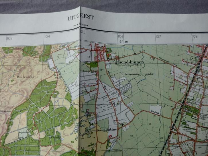 19 C Uitgeest Heiloo Castricum Limmen Plattegrond 1961, Antiek en Kunst, Kunst | Litho's en Zeefdrukken, Ophalen of Verzenden