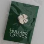 Klaver speldje Holland Casino (mint conditie) Clover  Pin, Verzamelen, Speldjes, Pins en Buttons, Ophalen, Nieuw, Speldje of Pin