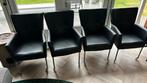 Keukenstoelen 4x, Ophalen, Overige materialen, Gebruikt, Zwart