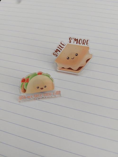 Cute pins Taco en smore, Verzamelen, Poppetjes en Figuurtjes, Nieuw, Ophalen of Verzenden