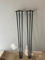 Zwarte massieve 3-punt hairpin tafelpoot 80 cm, Ophalen, Tafelpoot, Minder dan 50 cm, 50 tot 100 cm