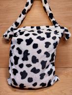 fluffy koeienprint tas, Ophalen of Verzenden, Nieuw, Zwart