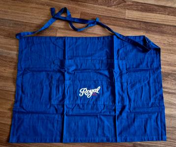 Blauw bier schort met logo van ROYAL van Roy-Ale beschikbaar voor biedingen