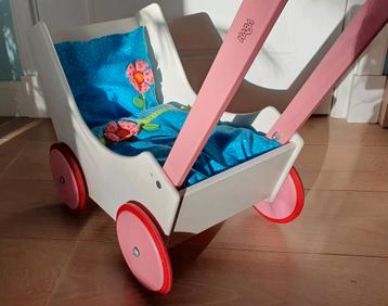 Haba 0904 Bloemen Houten Poppenwagen vanaf 1 Jaar NP €140 beschikbaar voor biedingen