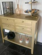 Gouden dressoir met vier laden, Minder dan 50 cm, Ophalen of Verzenden, Zo goed als nieuw, 25 tot 50 cm