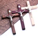 Houten Jezus Kruis Religie Christendom Christus, Ophalen of Verzenden, Nieuw, Beeld(je), Christendom | Katholiek