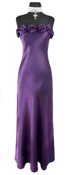 90's Satin Maxi Dress / gala jurk, Kleding | Dames, Gelegenheidskleding, Ophalen of Verzenden, Zo goed als nieuw, Paars, Galajurk