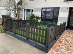 Houtcomposiet tuinhek, onderhoudsarm 80 cm, Tuin en Terras, Tuinhekken en Hekwerk, Met poort, Kunststof, Dieselstraat 8, Nieuw