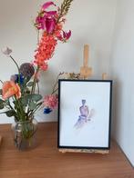 Origineel aquarel ballerina, Ophalen of Verzenden, Zo goed als nieuw, Hout, Minder dan 50 cm